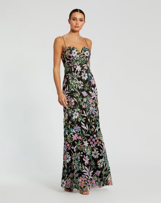 Long Formal Floral Prom Dress Formal Floral Long Prom Mac Duggal 49827