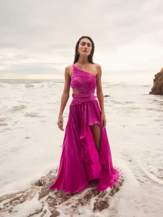 Formal Prom Long Pleated Dress Long Pleated Prom Mac Duggal 49837