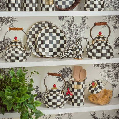 MacKenzie-Childs Courtly Check Whistling Tea Kettle