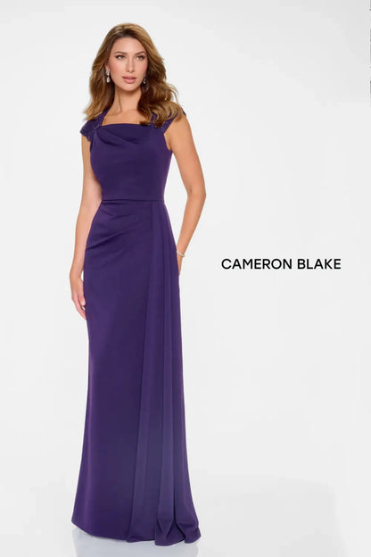 Cameron Blake CB205 Long Formal Beaded Evening Gown