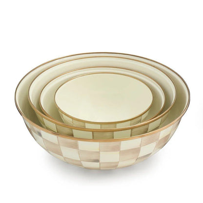 Mocha Check Large Everyday Bowl