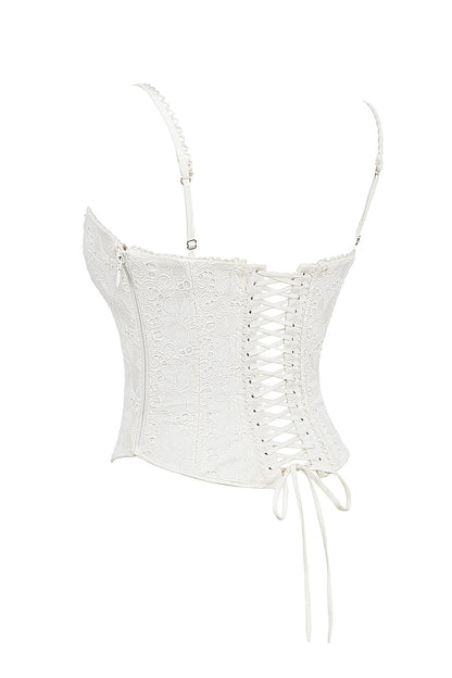 White Broderie Anglais Corset