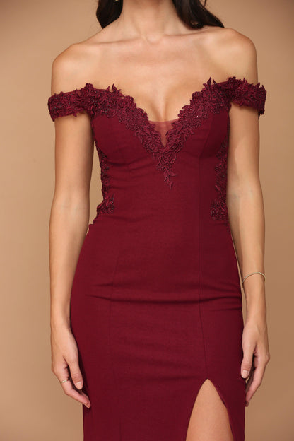 Long Off Shoulder Formal Evening Prom Dress