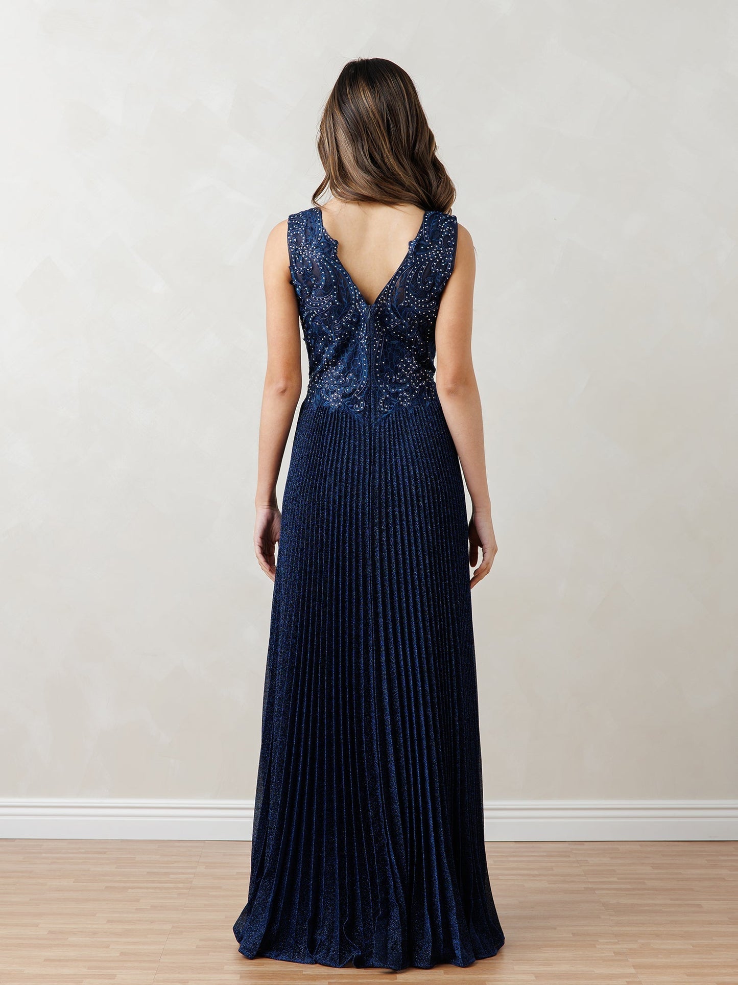Eva Fashion 5297 Long Two Piece Mother of the Bride Pleated Dress