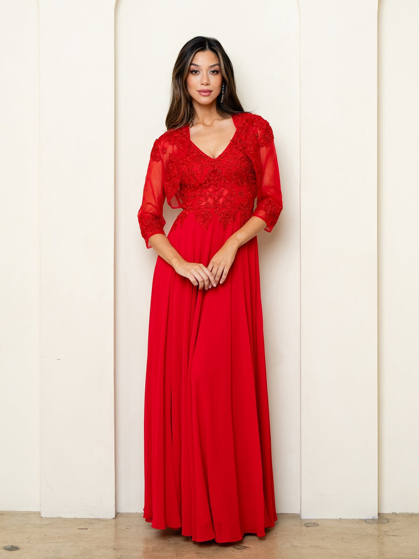 Eva Fashion 5299 A Line Long Mother of the Bride Formal Dress