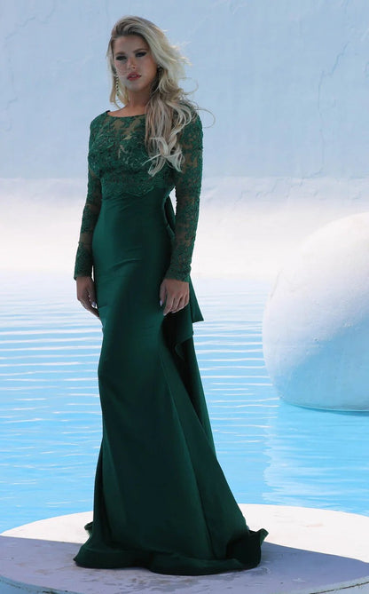 Jessica Angel 544 Long Sleeve Lace Formal Fitted Evening  Dress
