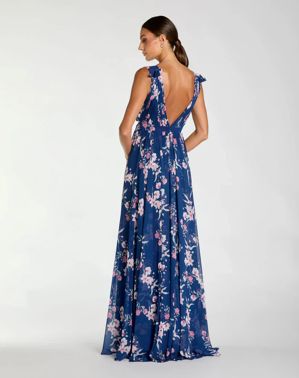 Long Sleeveless Formal Chiffon Gown by Mac Duggal 55321
