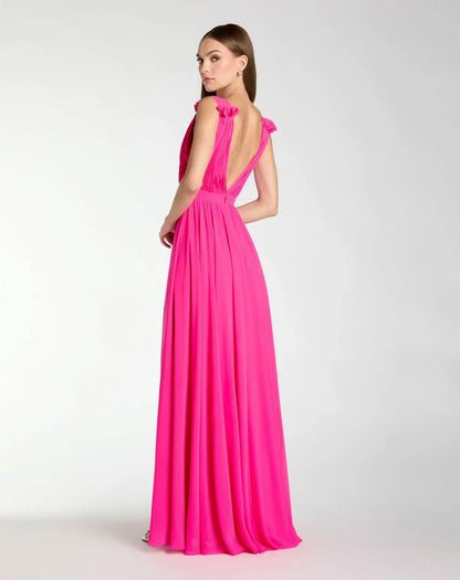 Long Sleeveless Formal Chiffon Gown by Mac Duggal 55321