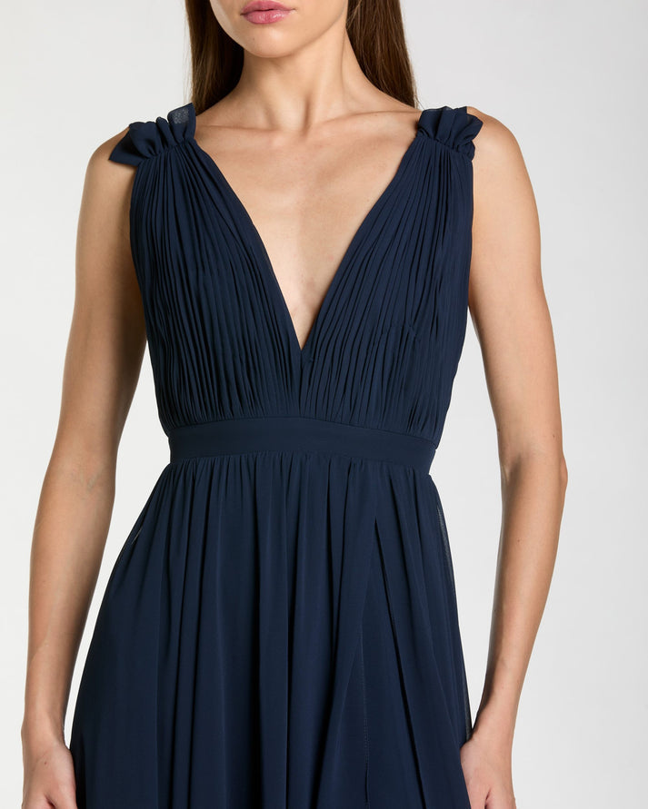 Long Sleeveless Formal Chiffon Gown by Mac Duggal 55321