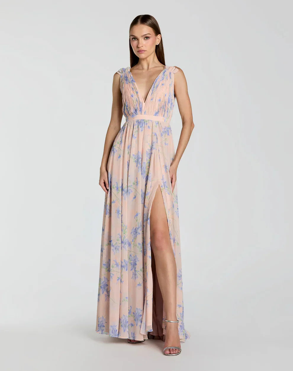 Long Sleeveless Formal Chiffon Gown by Mac Duggal 55321