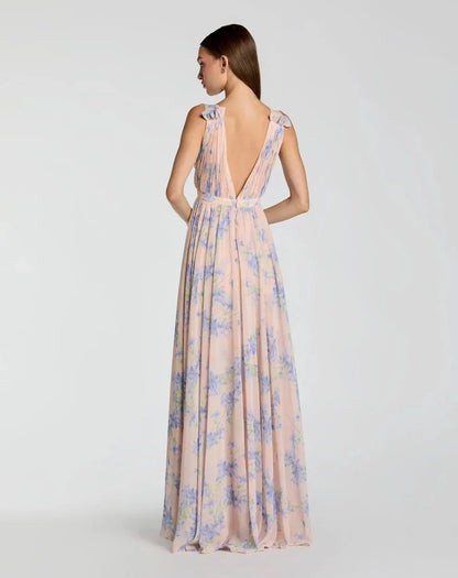 Long Sleeveless Formal Chiffon Gown by Mac Duggal 55321