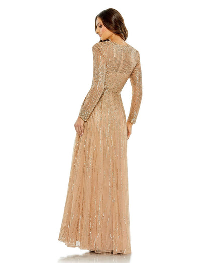 Long Sequin A Line Formal Evening Gown Sequin A Line Evening Mac Duggal 5636