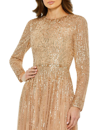 Long Sequin A Line Formal Evening Gown Sequin A Line Evening Mac Duggal 5636