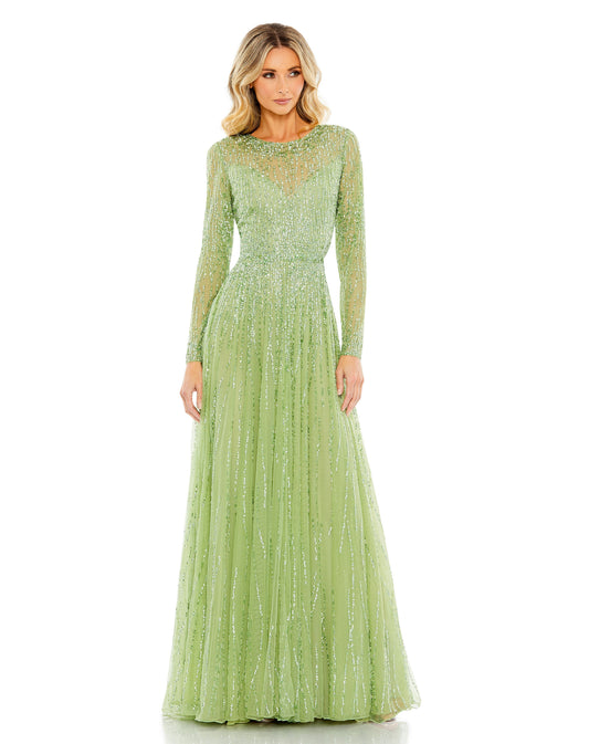Long Sequin A Line Formal Evening Gown Sequin A Line Evening Mac Duggal 5636