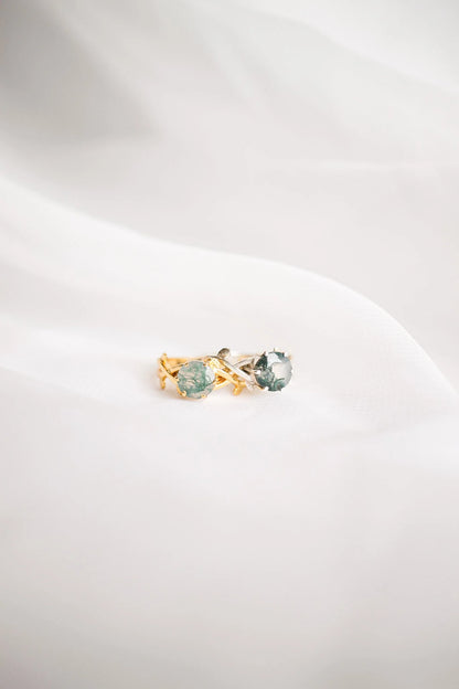 Willow Moss Agate Ring