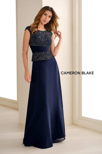 Cameron Blake 114657 Long Mother of the Bride Beaded Formal Dress