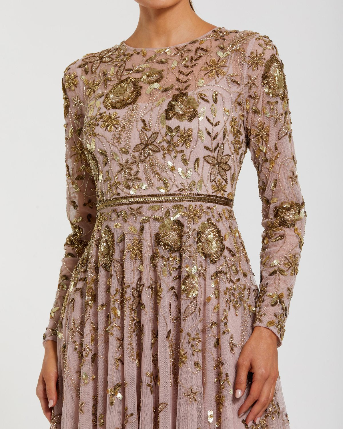 Floral Mother of the Bride Dress Long A Line Mac Duggal 6182