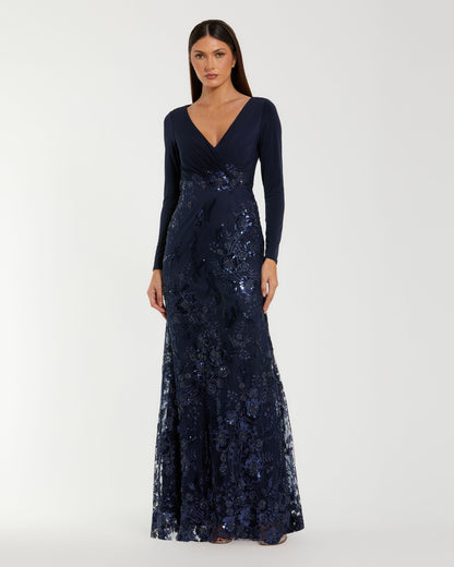 Floral Long Dress Formal Mother of the Bride Mac Duggal 67871
