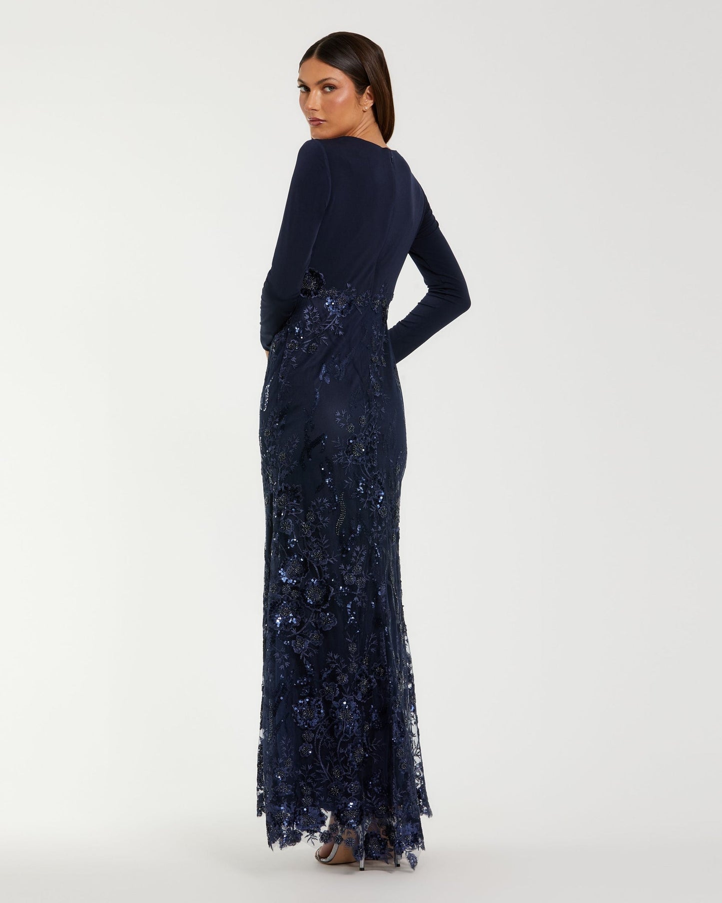 Floral Long Dress Formal Mother of the Bride Mac Duggal 67871