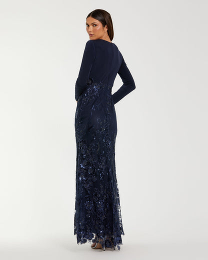 Floral Long Dress Formal Mother of the Bride Mac Duggal 67871