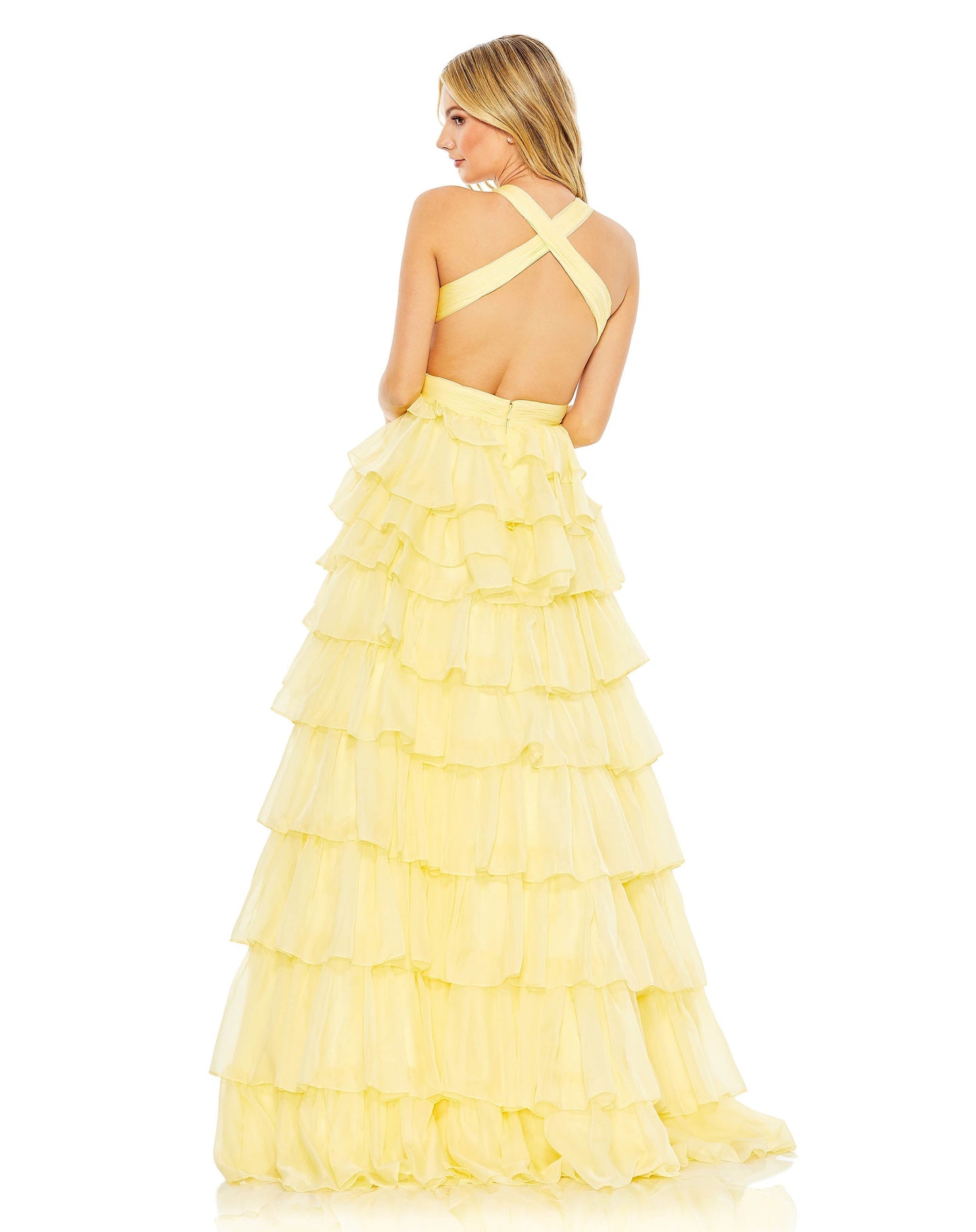Long Halter Prom Ball Gown Halter Neckline Mac Duggal 67988