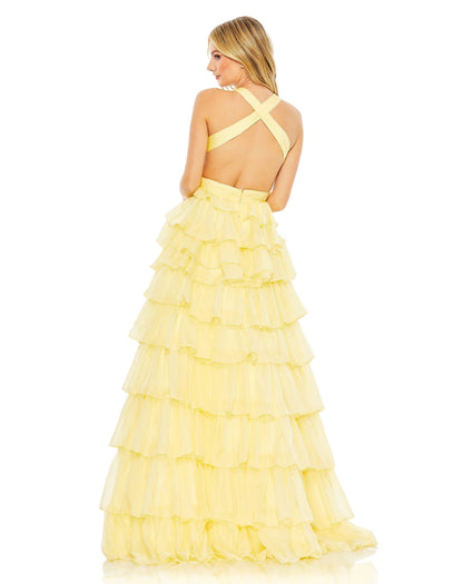 Long Halter Prom Ball Gown Halter Neckline Mac Duggal 67988