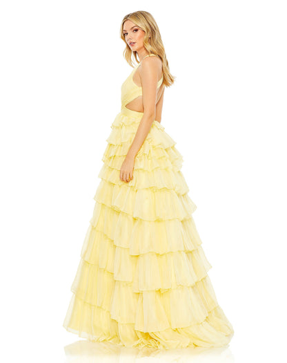 Long Halter Prom Ball Gown Halter Neckline Mac Duggal 67988