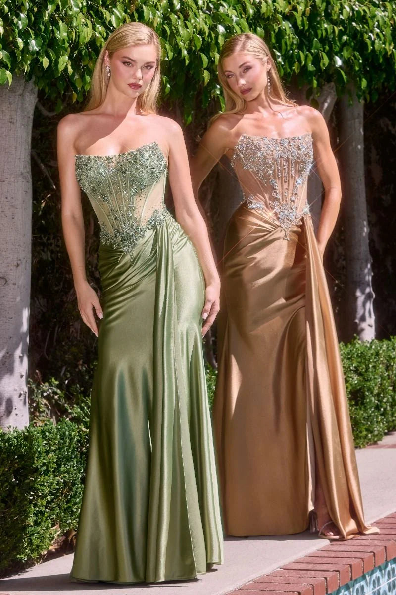 Anne Gown - Crystal Bodice With Straight Neckline