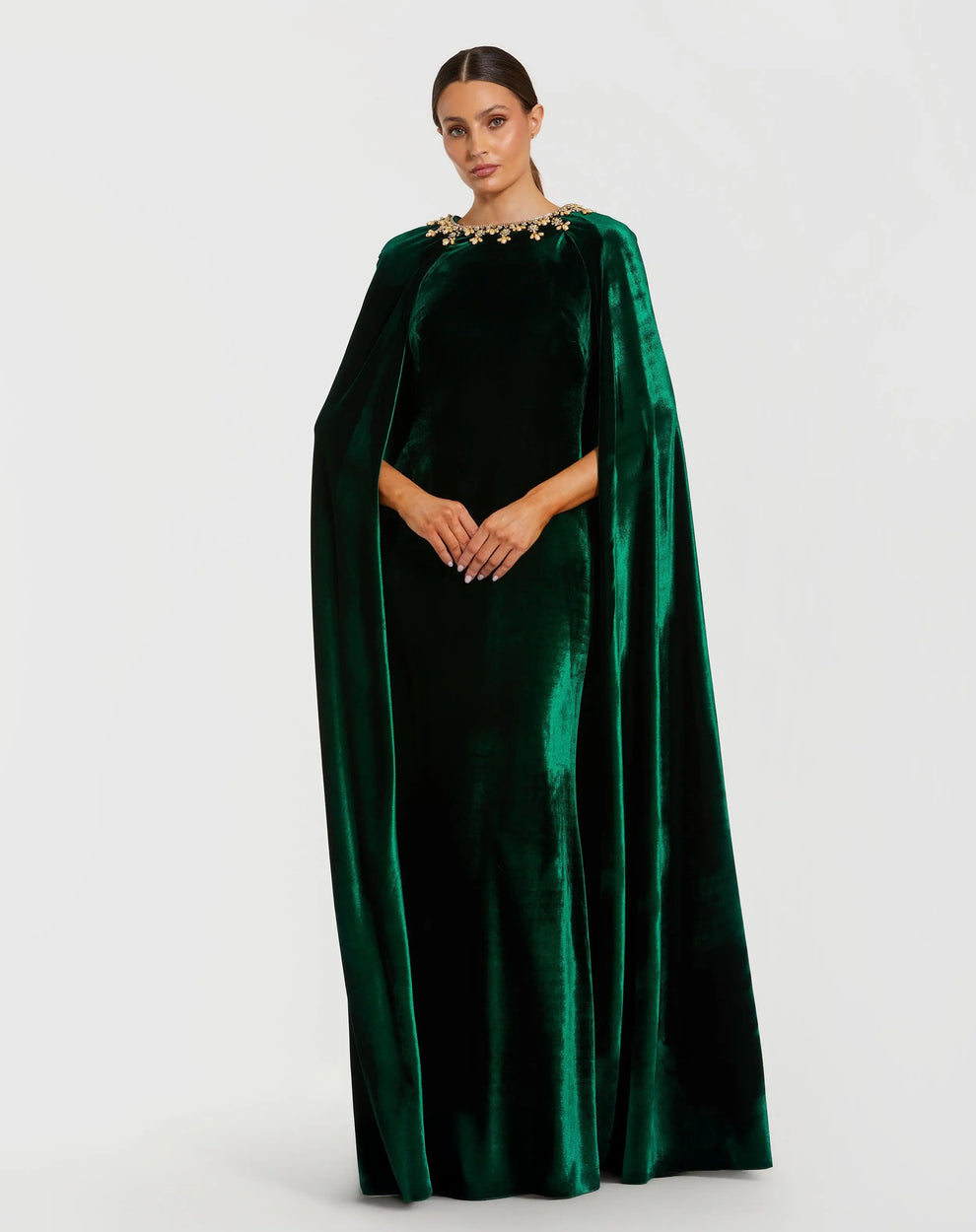 Long Velvet Dress Formal Mother of the Bride Mac Duggal 68977