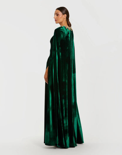 Long Velvet Dress Formal Mother of the Bride Mac Duggal 68977