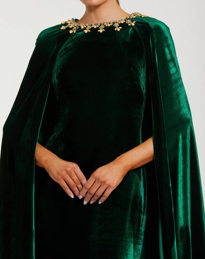 Long Velvet Dress Formal Mother of the Bride Mac Duggal 68977