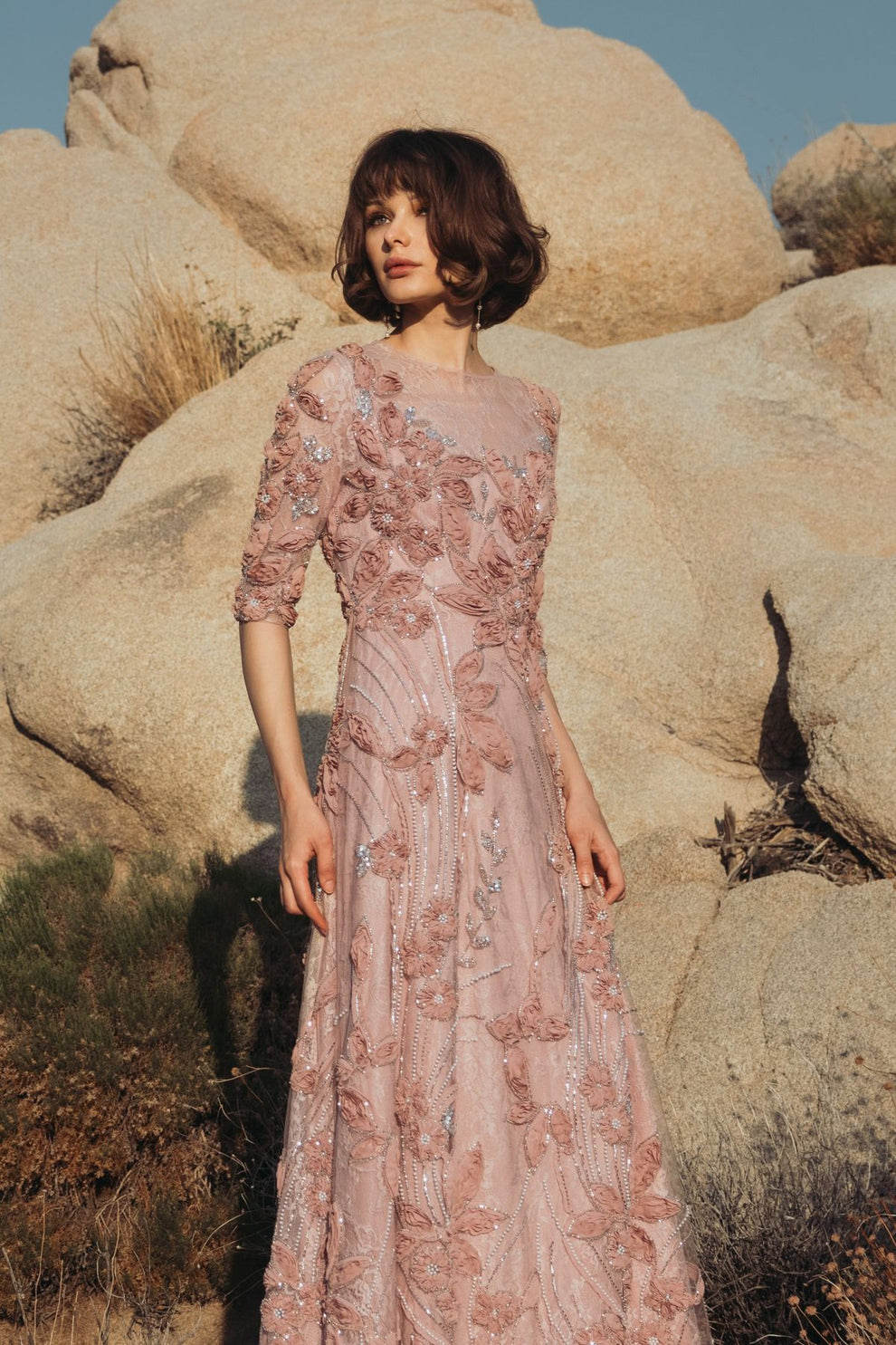 Long Lace Dress Formal Mother of the Bride Mac Duggal 69016