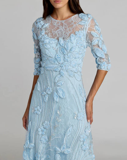 Long Lace Dress Formal Mother of the Bride Mac Duggal 69016
