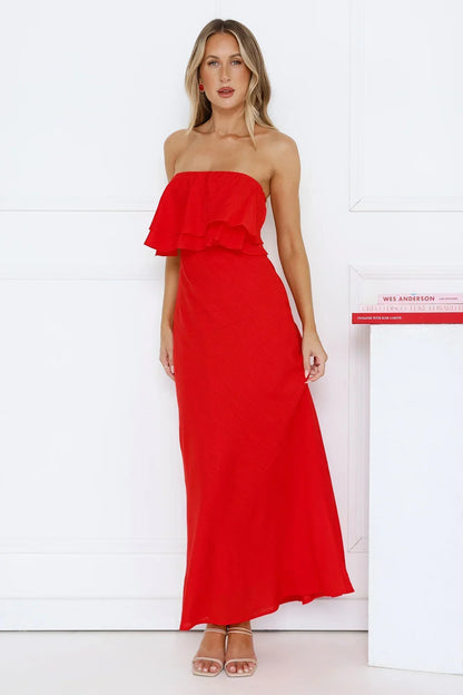 Midnight In Paris Strapless Maxi Dress