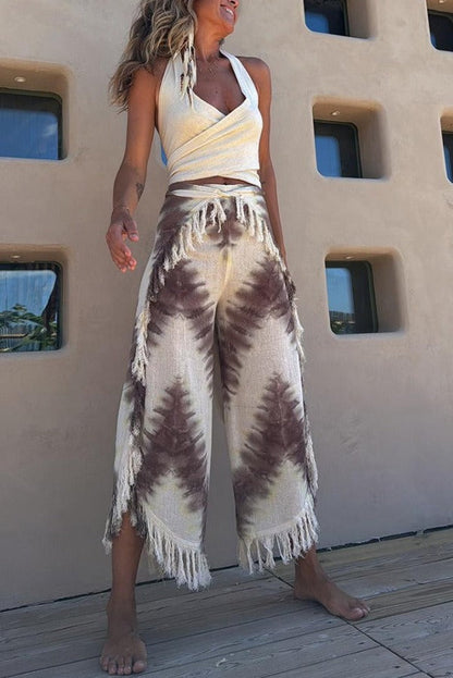 Tie-Dye Tassel Three-Piece Set