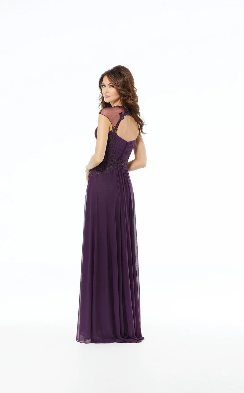 MGNY Madeline Gardner New York 72105 Beaded Formal Long A Line Evening Dress