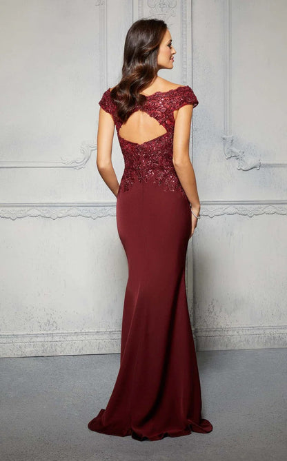 MGNY Madeline Gardner New York 72425 Sequin Long Formal Evening Lace Dress