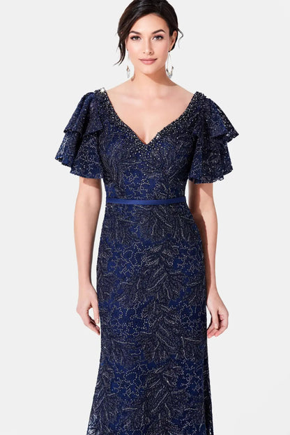 Ivonne D 220D21 Ruffled Long Mother of the Bride Formal Dress
