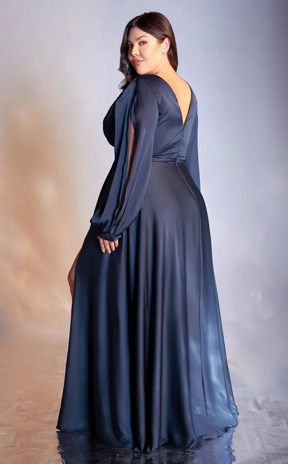 LaDivine 7475 Formal Long Sleeve Dress Evening Gown