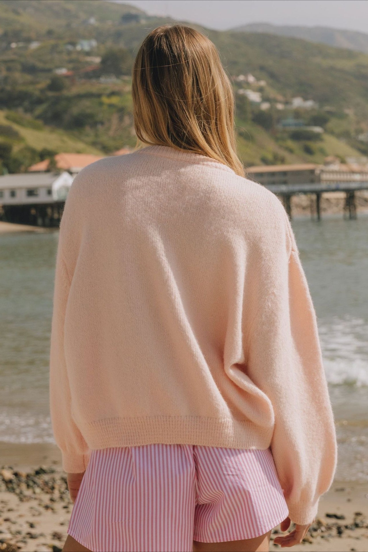 Casual Solid Buttoned Long Sleeve Knit Cardigan