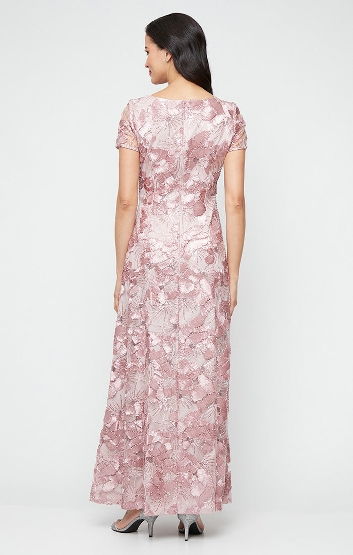 Alex Evenings 81122674 A Line Long Formal Evening Dress