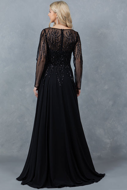 Cinderella Couture 8294M A Line Long Formal Sequin Dress