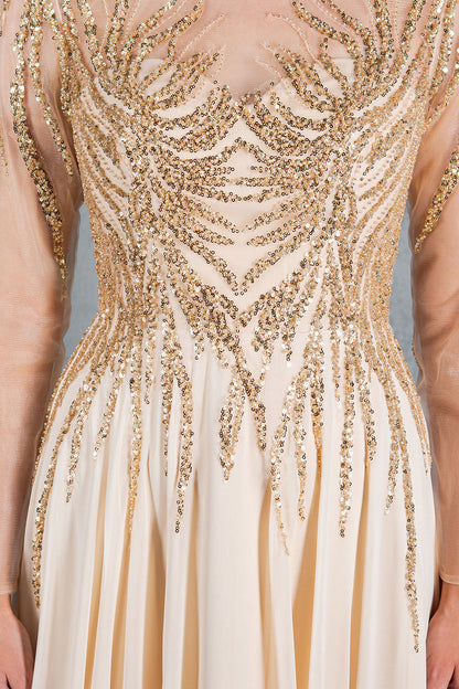 Cinderella Couture 8294M A Line Long Formal Sequin Dress