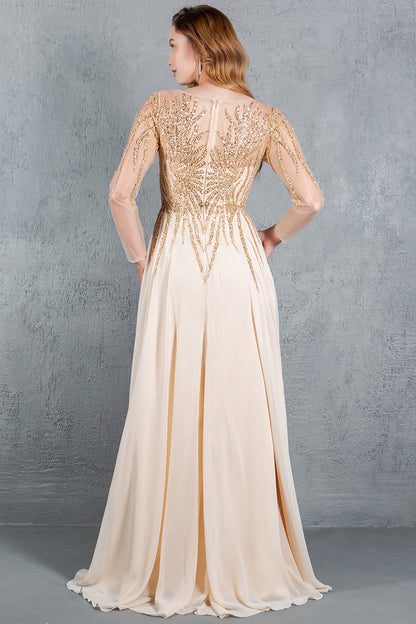 Cinderella Couture 8294M A Line Long Formal Sequin Dress