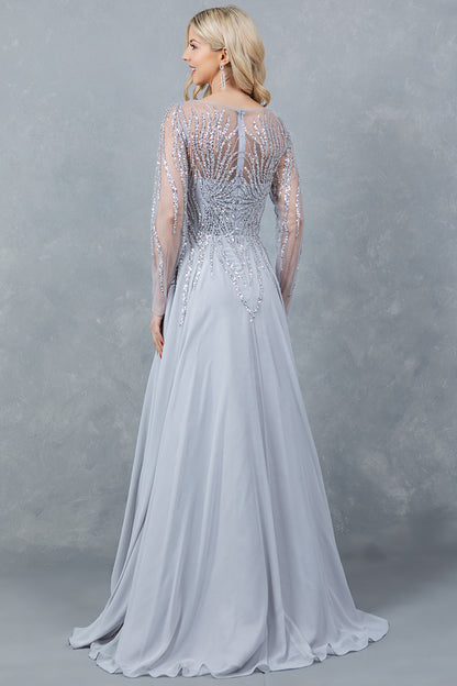 Cinderella Couture 8294M A Line Long Formal Sequin Dress