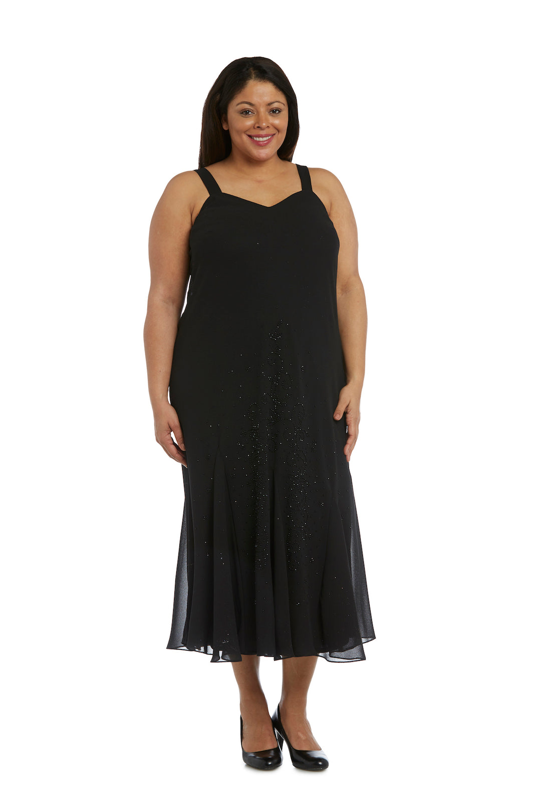 Beaded Plus Size Dress Formal Midi Jacket R&M Richards 358260