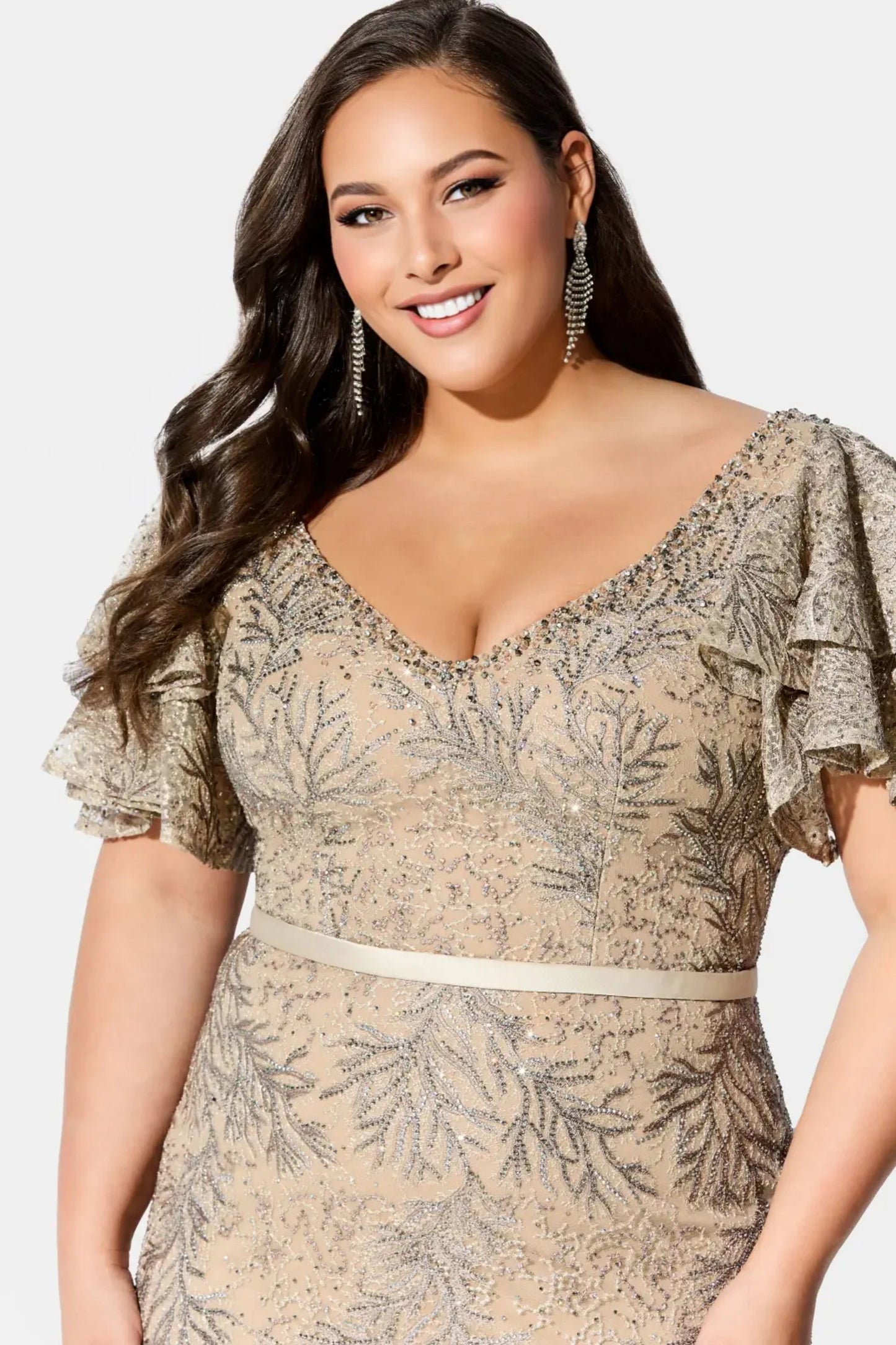Ivonne D 220D21 Ruffled Long Mother of the Bride Formal Dress