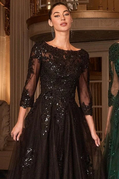 FRANCESCA GOWN - BALL GOWN WITH SLEEVES
