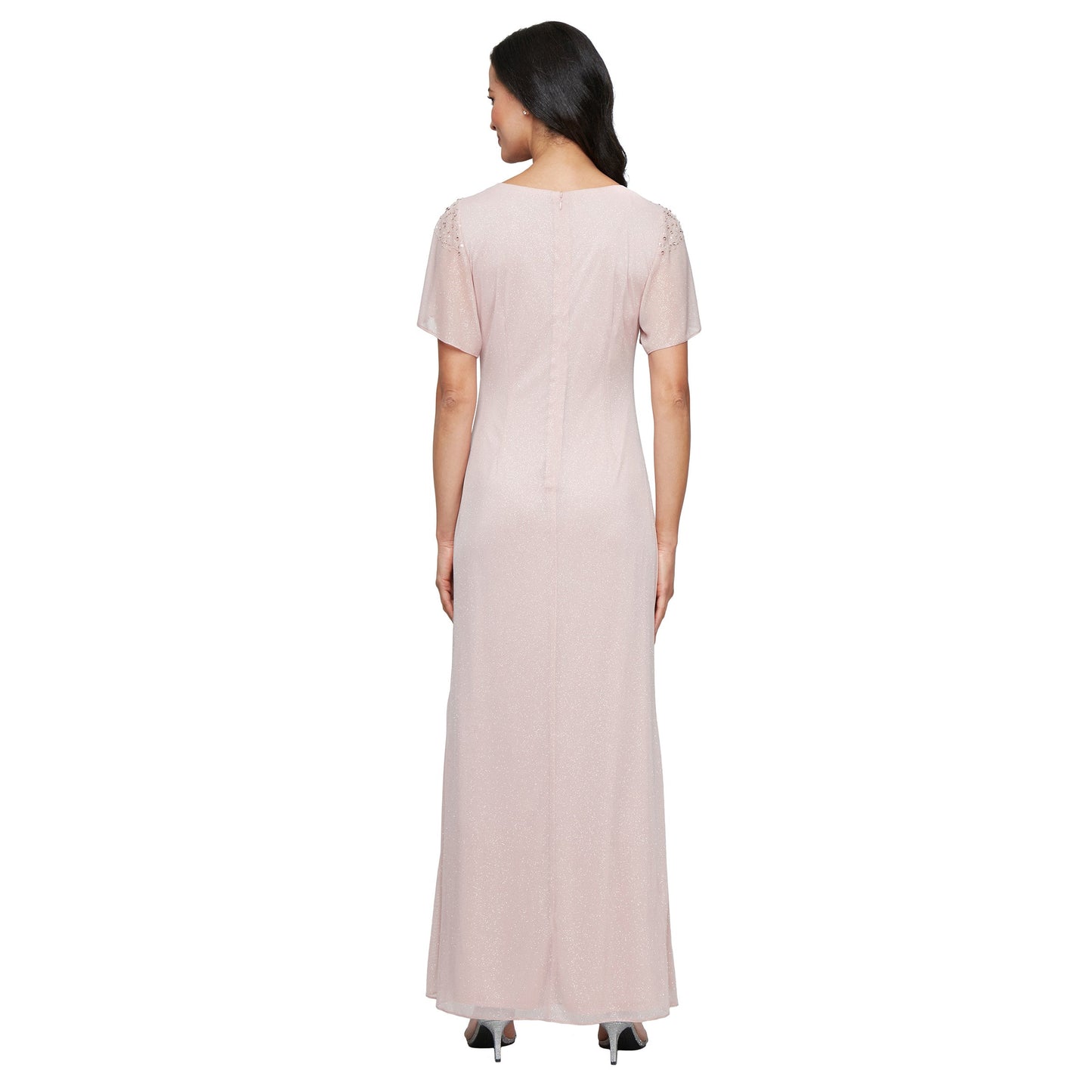SL Fashions 9133233 Long Formal Mother of the Bride Slit Dress