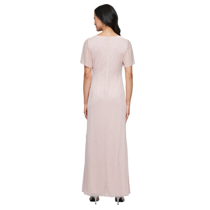 SL Fashions 9133233 Long Formal Mother of the Bride Slit Dress